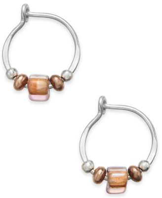 Jody Coyote - Beaded Hoop Earrings