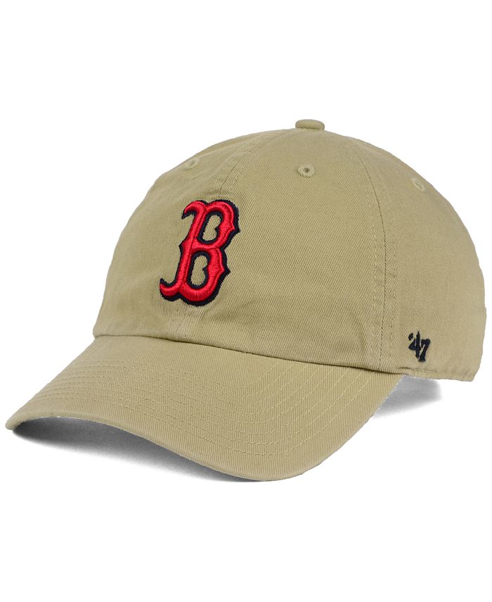 '47 Brand Boston Red Sox Khaki Clean UP Cap - Macy's