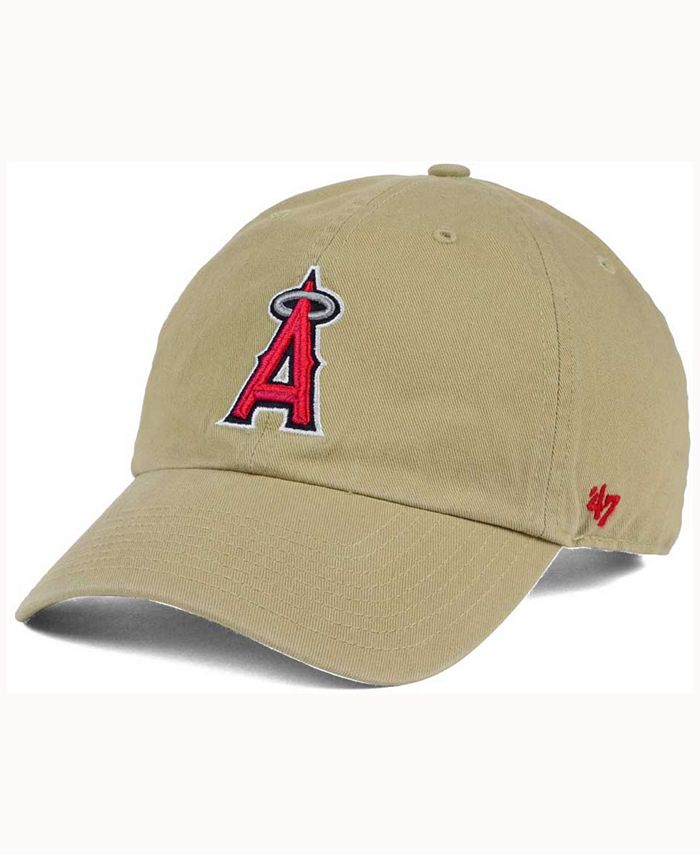 '47 Brand Los Angeles Angels of Anaheim Khaki Clean UP Cap - Macy's