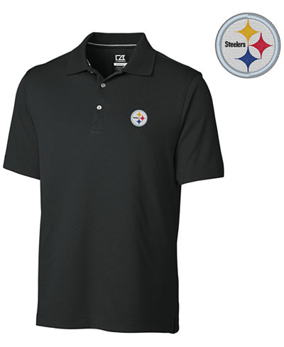 Cutter & Buck Men's Pittsburgh Steelers DryTec Glendale Polo Shirt
