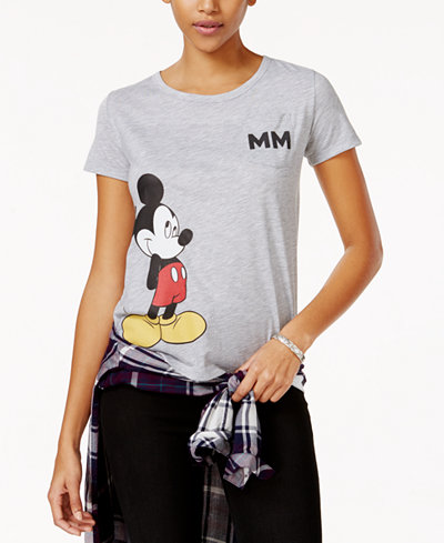 Hybrid Juniors' Disney Mickey Mouse Graphic T-Shirt