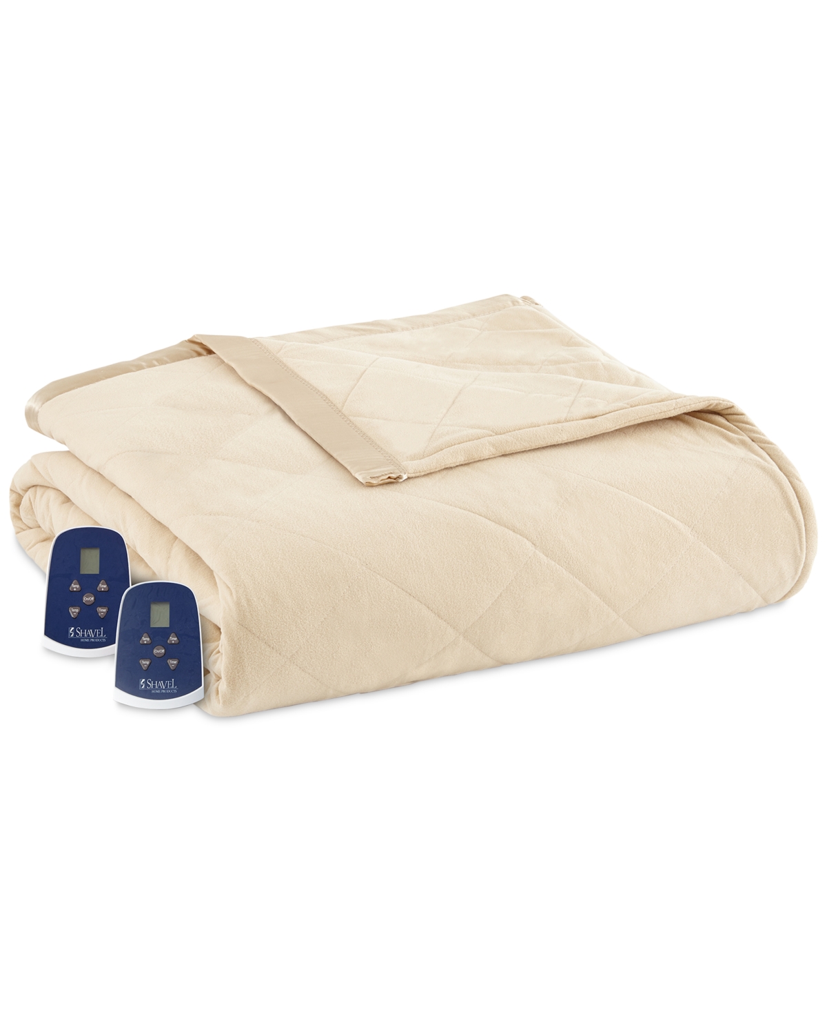 Shop Shavel Micro Flannel 7 Layers Of Warmth Twin Electric Blanket In Chino
