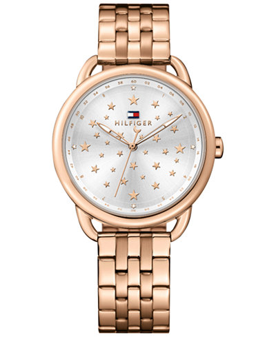 Tommy Hilfiger Women's Casual Sport Rose Gold-tone Stainless Steel Bracelet Watch 36mm 1781738