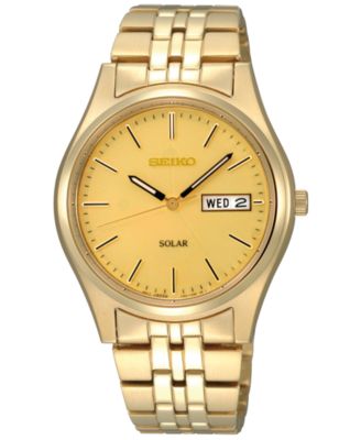 seiko men's gold tone watches