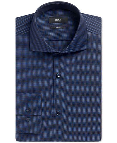 BOSS Men's Slim-Fit Textured Dress Shirt