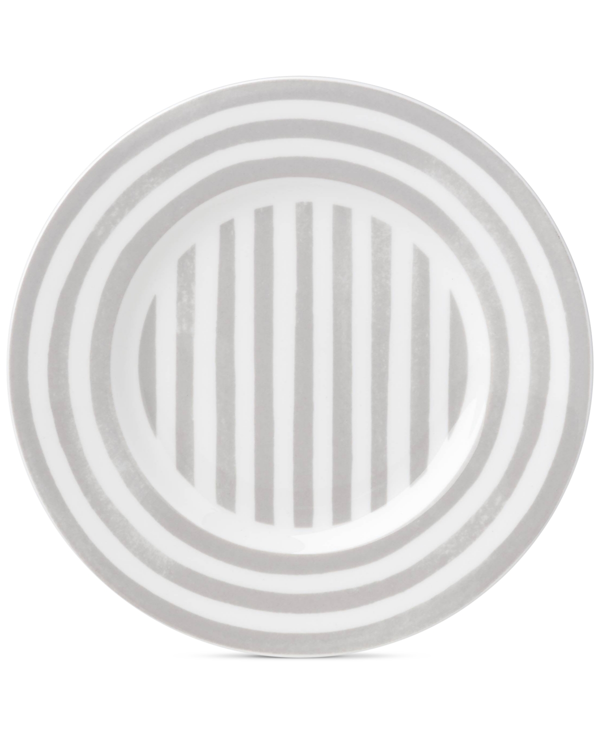 Charlotte Street North Grey Collection Accent Plate - White