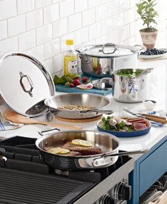 D3 Stainless Steel Cookware Set, Created for Macy's, 7 Piece