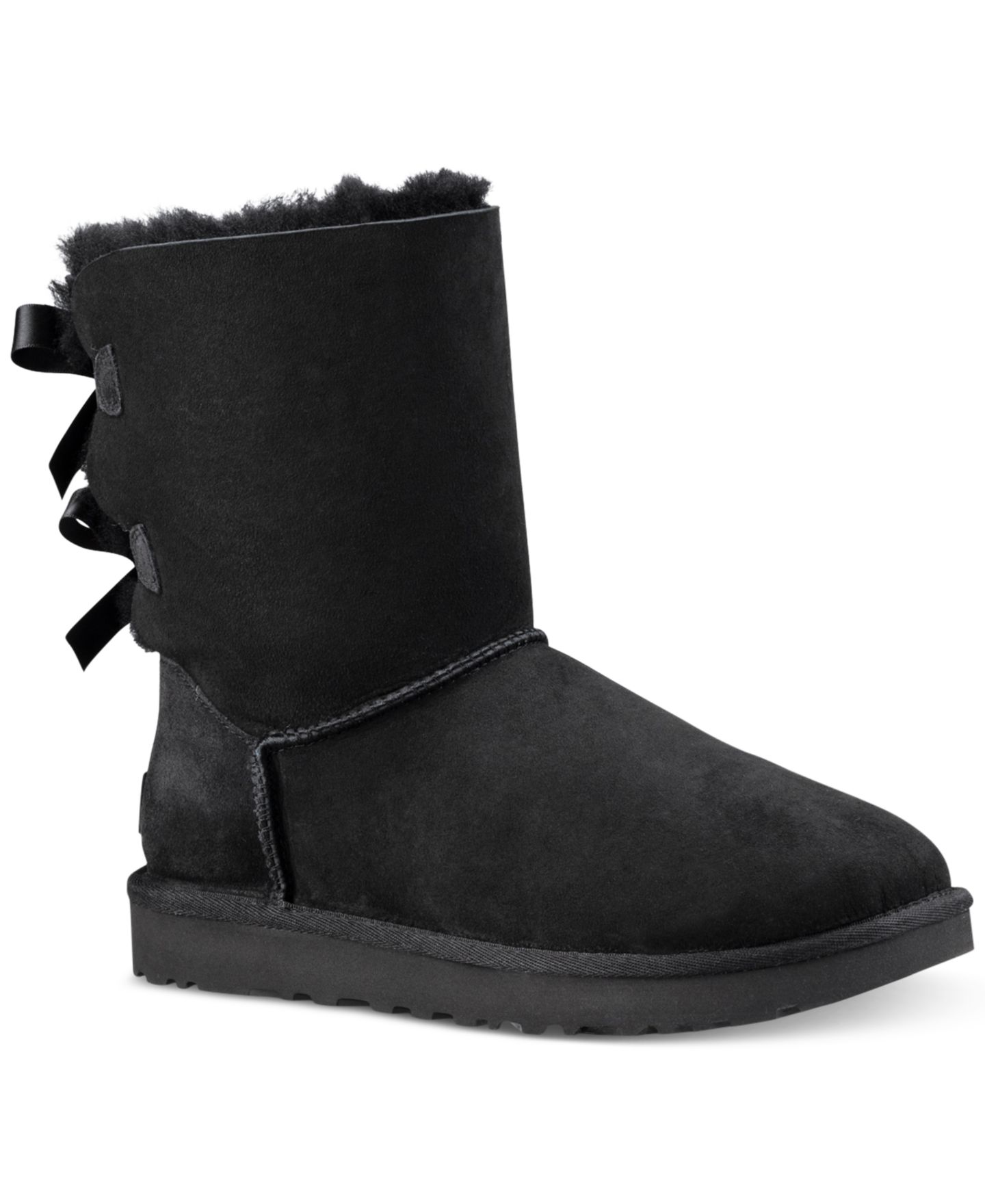 Женские ботинки UGG® Bailey Bow II, цвет: Чёрный — фото 1