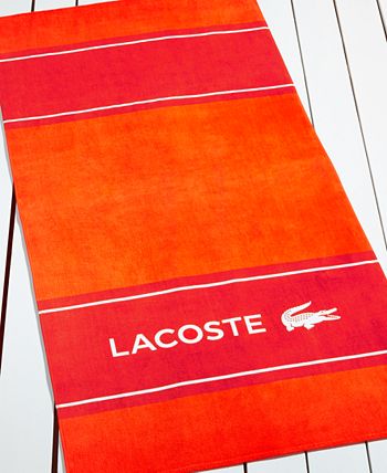 Lacoste Home Croc Badge Cotton Beach Towel - Macy's
