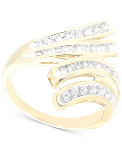 Wrapped in Love™ Diamond Wave Ring (1/2 ct. t.w.) in 10k Gold, Only at Macy's