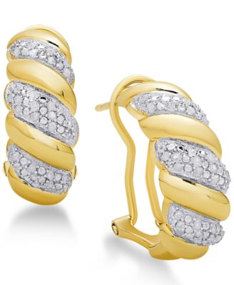 Victoria Townsend Diamond San Marco Hoop Earrings (1/4