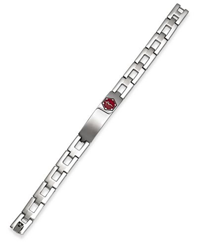 Sutton by Rhona Sutton Men's Stainless Steel Medical ID Bracelet
