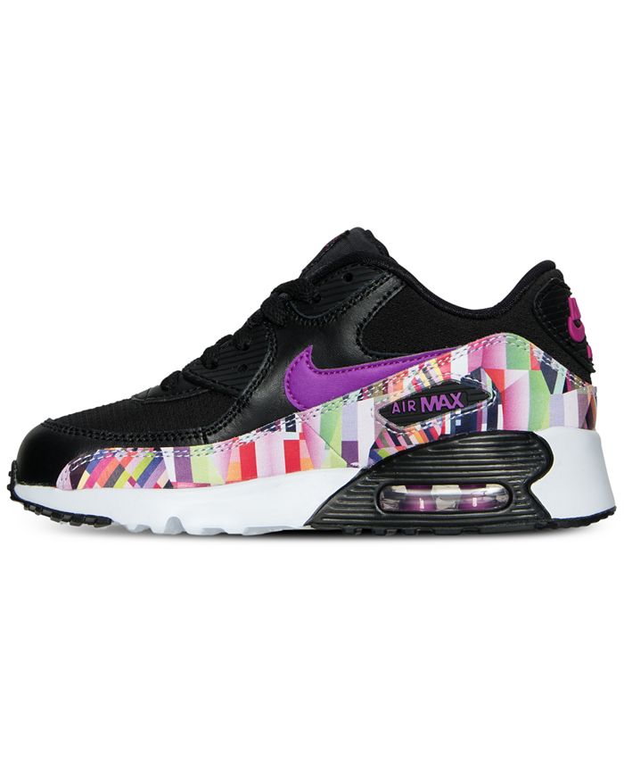 Nike Little Girls' Air Max 90 SE Mesh Running Sneakers from Finish Line Macy's