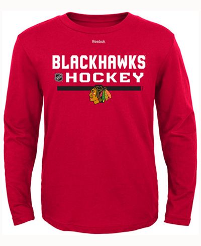 Reebok Kids' Chicago Blackhawks Authentic Freeze Long-Sleeve T-Shirt