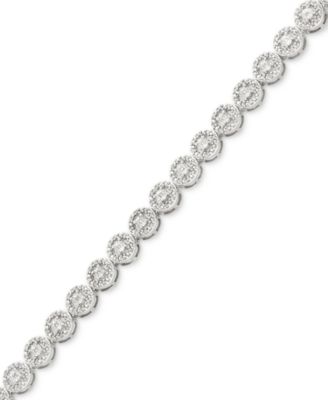 Macy's - Diamond Miracle Plate Tennis Bracelet (1/2 ct. t.w.) in Sterling Silver