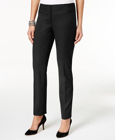 Alfani Slim Straight-Leg Pants, Only at Macy's - Pants - Women - Macy's