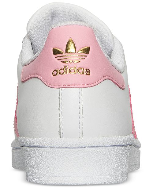 Pink adidas superstar finish line online