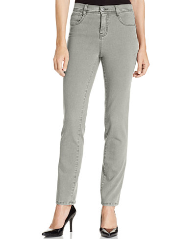 Style & Co Petite Slim-Leg Tummy-Control Jeans, Only at Macy's
