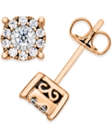 Diamond Stud Earrings (1/3 ct. t.w.) in 14K White, Yellow or Rose Gold - Rose Gold