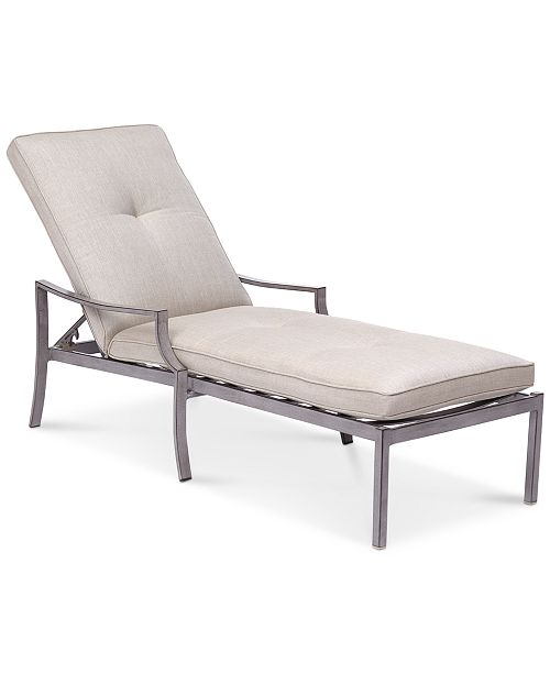Furniture Wayland Outdoor Chaise Lounge With Sunbrella Cushion