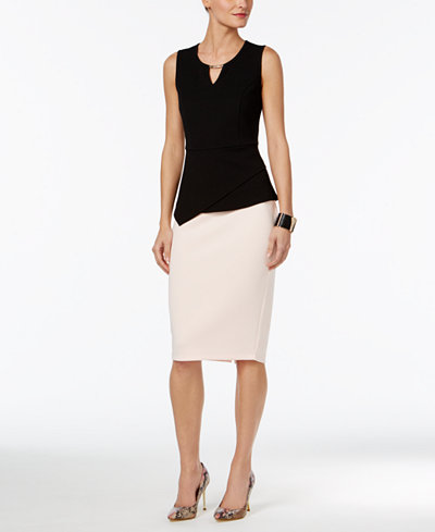 Thalia Sodi Asymmetrical Hardware Top & Pencil Skirt, Only at Macy's