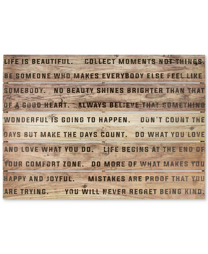 Graham & Brown Life Is Beautiful Print on Wood Macy's