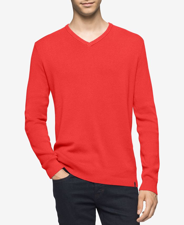 Calvin Klein Modal Blend V-Neck Sweater & Reviews - Sweaters - Men - Macy's