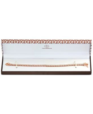 Cubic Zirconia Boxed Tennis Bracelet in 18k Rose Gold-Plated, 18k Yellow Gold-Plated Sterling Silver, Created for Macy's