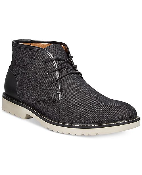 Bar III Men's Zane Canvas Chukka Boots, Created for Macy's & Reviews All Men's Shoes Men