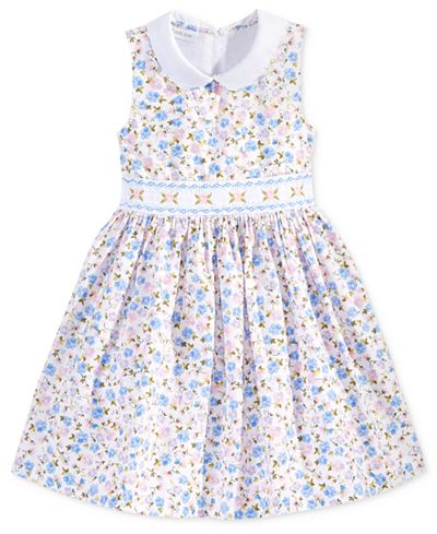 Bonnie Jean Floral-Print Peter Pan Collar Dress, Toddler & Little Girls (2T-6X)