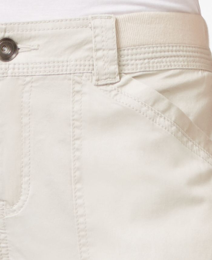 Style & Co Petite Bungee-Hem Cargo Capri Pants, Created for Macy's - Macy's