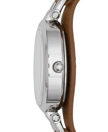 Fossil - Women's Georgia Brown Leather Strap Watch 32mm ES3060