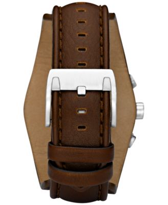 Men's Decker Brown Leather Strap Watch CH2565