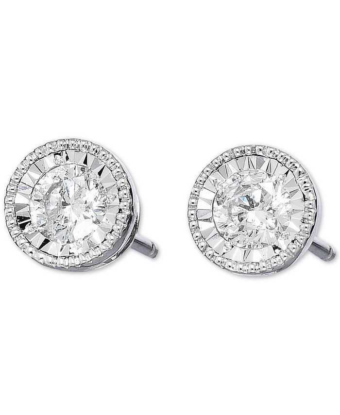 Macy's TruMiracle® Diamond Stud Earrings (3/4 ct. t.w.) in 14k White