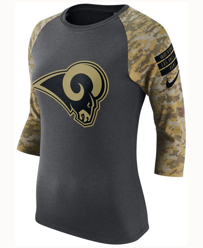 Nike Women's Los Angeles Rams Salute to Service Raglan T-Shirt