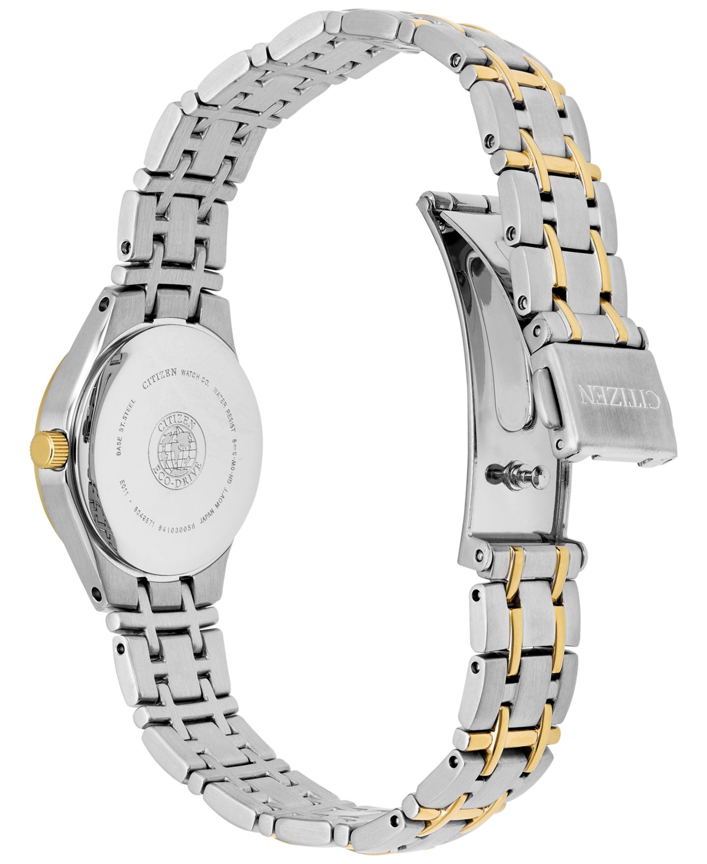 Женские часы Citizen Eco-Drive Two Tone Stainless Steel Bracelet Watch 25mm EW1264-50A — фото 3
