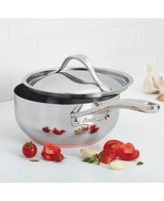 Nouvelle Copper Stainless Steel 2.5-Quart Covered Saucier, Macy's Exclusive