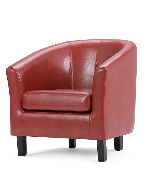 Simpli Home Westbrook Faux Leather Tub Chair Reviews Chairs Furniture Macy S