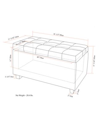 Verona Faux Leather Storage Ottoman