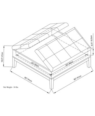 Poway Faux Leather Coffee Table Storage Ottoman