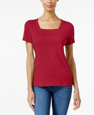 Karen Scott - Square-Neck Top