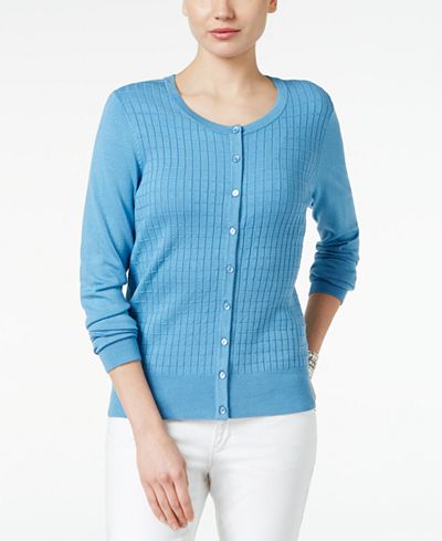 Charter Club Textured Cardigan, Only at Macy's