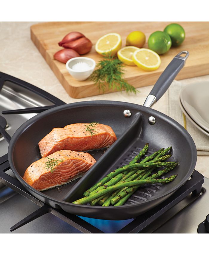 Anolon Advanced 12 Hard-Anodized Nonstick Divided Grill and Griddle Skillet