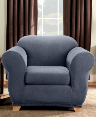 Sure Fit Stretch Stripe 2-Piece Chair Slipcover