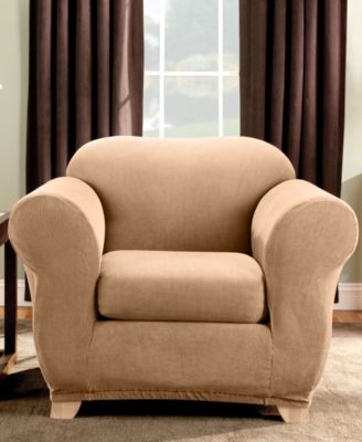 Sure Fit Stretch Stripe 2-Piece Chair Slipcover