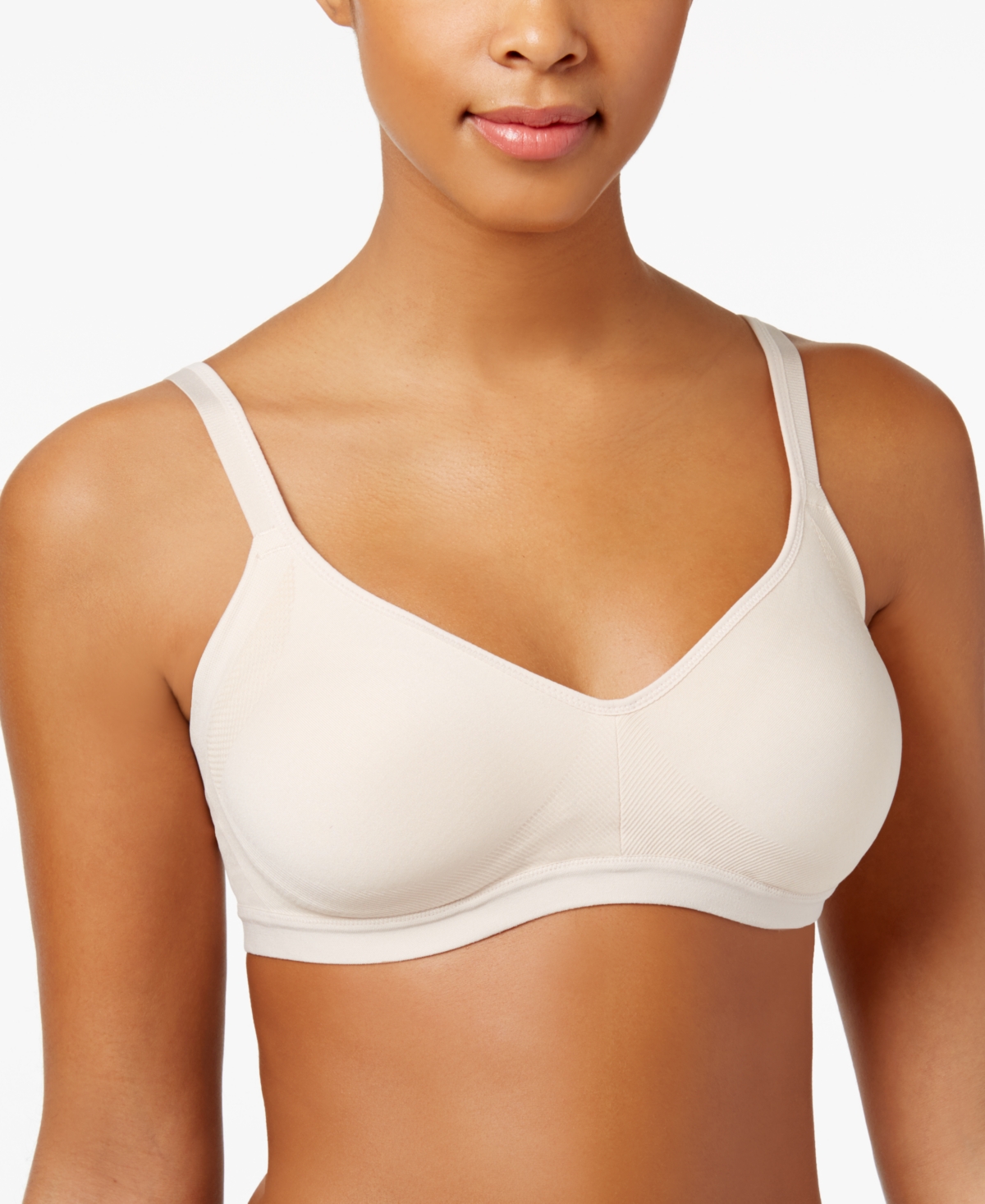 WARNER'S WARNERS EASY DOES IT UNDERARM-SMOOTHING WITH SEAMLESS STRETCH WIRELESS LIGHTLY LINED COMFORT BRA RM3 