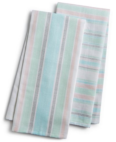 Martha Stewart Collection Pastel Striped Kitchen Towels ...