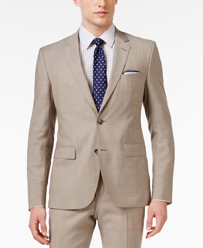 Hugo Boss HUGO Men's SlimFit Tan Suit Macy's