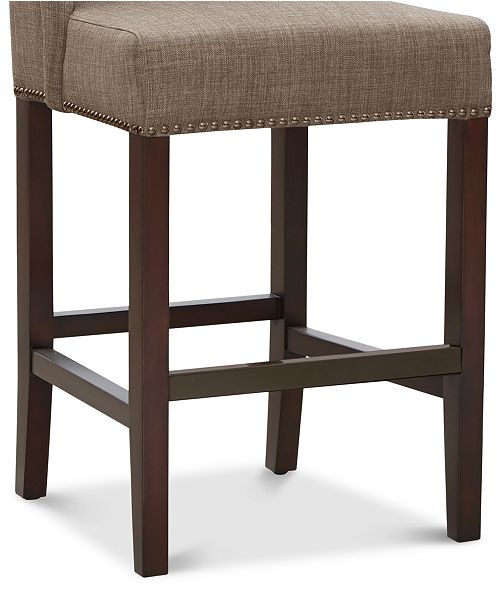 carriage & co. Lindley Tufted Wing Counter Stool, Quick Ship