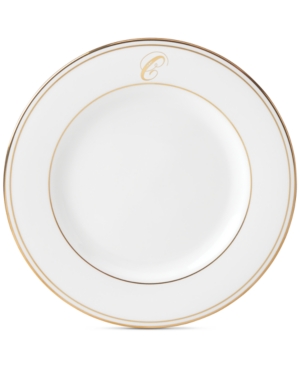 Lenox Federal Gold Monogram Salad Plate Script Letters